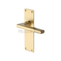 M.Marcus Heritage Brass Trident Low Profile Lever Handle on Plate