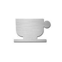 Brushed stainless steel cafe pictogram