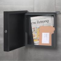 SERAFINI Square Grey Aluminium Mail Post Box