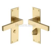 M.Marcus Heritage Brass Metro Low Profile Lever Handle on Plate