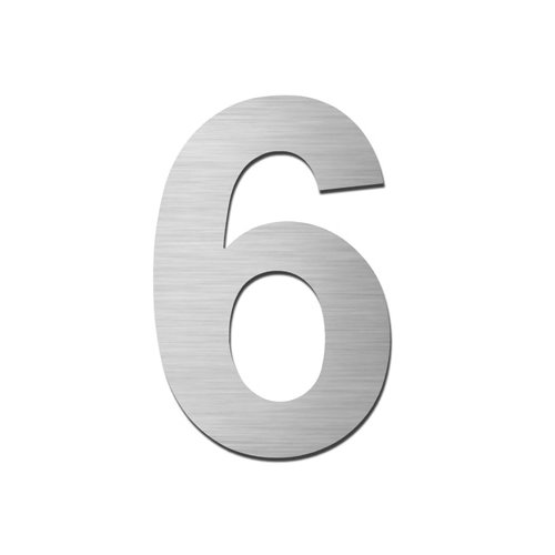 Brushed stainless steel 150mm door/house number - 6