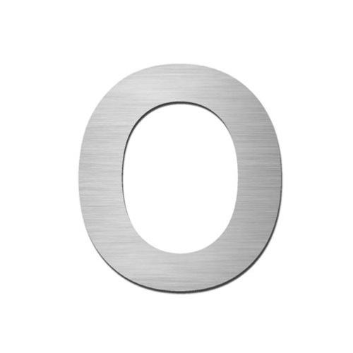 Brushed stainless steel capital letter - O