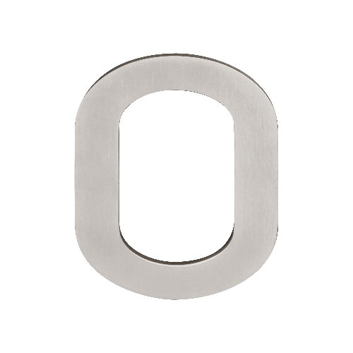 Square brushed stainless steel 250mm secret fix door/house number - 0