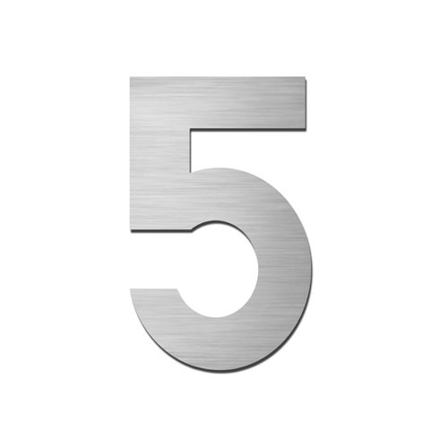 Brushed stainless steel 150mm door/house number - 5