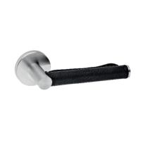 SRI stainless steel and natural leather lever handle
