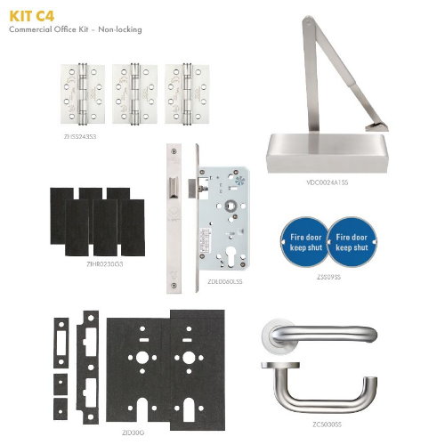Zoo Hardware Commercial Office Non-Locking Fire Door Pack