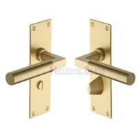 M.Marcus Heritage Brass Bauhaus Low Profile Lever Handle on Plate