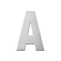 ARKITUR brushed stainless steel 75mm high self adhesive capital letter - A