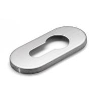 d line single polished stainless steel concealed fixing oval europrofile cylinder escutcheon