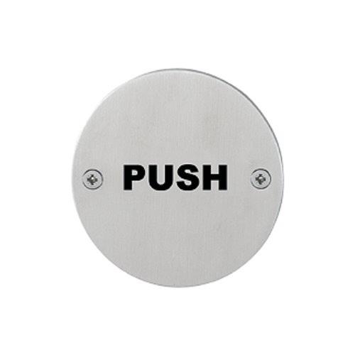 Stainless steel push sign