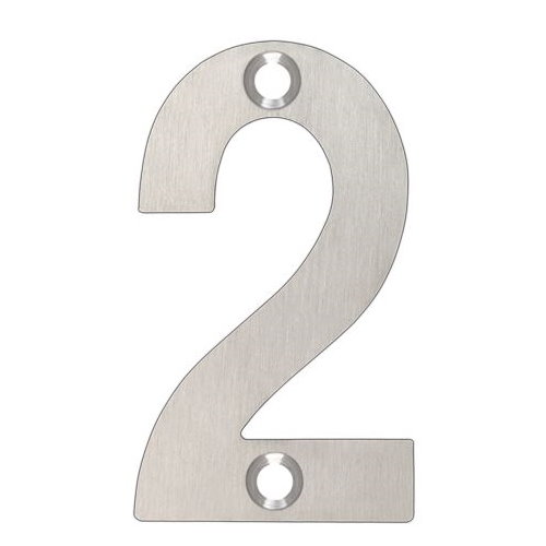 ARKITUR Brushed Stainless Steel 50mm High Door/House Number - 2
