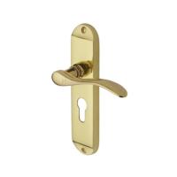 M.Marcus Heritage Brass Maya Lever Handle on Plate