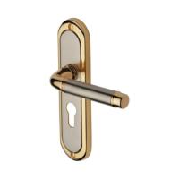 M.Marcus Heritage Brass Saturn Lever Handle on Plate
