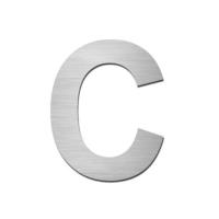 ARKITUR brushed stainless steel 75mm high self adhesive capital letter - C
