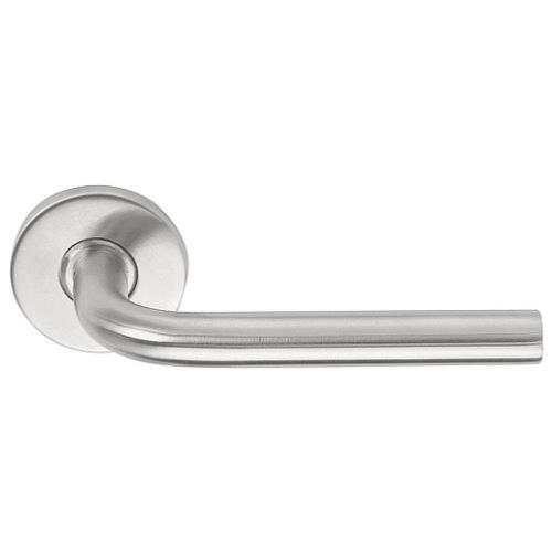 LB3-16 brushed stainless steel lever handles set