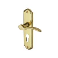 M.Marcus Heritage Brass Howard Lever Handle on Plate