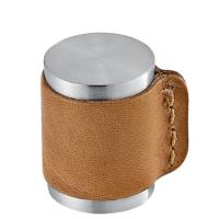 Serie Skin stainless steel natural leather door stop