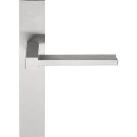 LSQVP236 brushed stainless steel square lever handle on plate