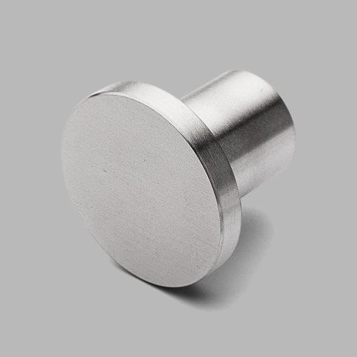 d line brushed stainless steel bolt through flat coat hook