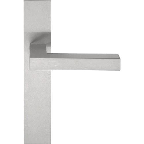 LSQIIIP236 brushed stainless steel square lever handle on plate