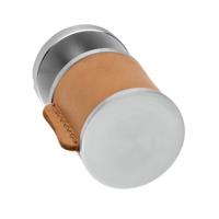 Serie Skin stainless steel and natural leather fixed/turning door knobs