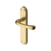M.Marcus Heritage Brass Luna Lever Handle on Plate