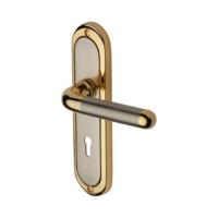 M.Marcus Heritage Brass Vienna Lever Handle on Plate