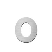 Brushed stainless steel lowercase letter - o