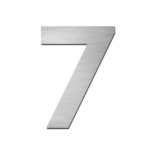 Brushed stainless steel 150mm door/house number - 7