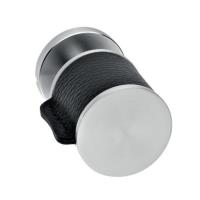 Serie Skin stainless steel and natural leather fixed/turning door knobs