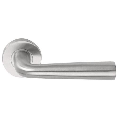 LB10 brushed stainless steel lever handles set