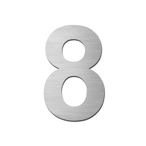 Brushed stainless steel 150mm door/house number - 8