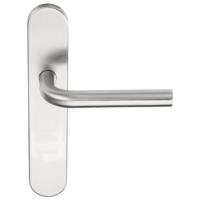 LB3-19P13 stainless steel lever handle on plate with metal sub-rose