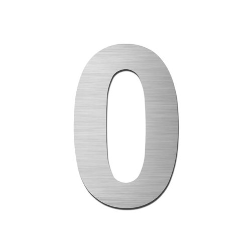 Brushed stainless steel 150mm door/house number - 0