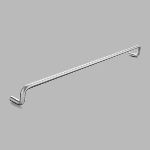 Single dline brushed SS 650 x 14mm cranked pull handle