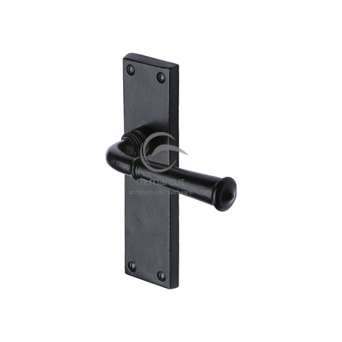 M.Marcus Black Iron Rustic Ashfield Lever Handle on Plate