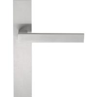 LSQIICB brushed stainless steel square lever handle on plate