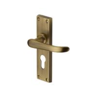 M.Marcus Heritage Brass Windsor Lever Handle on Plate